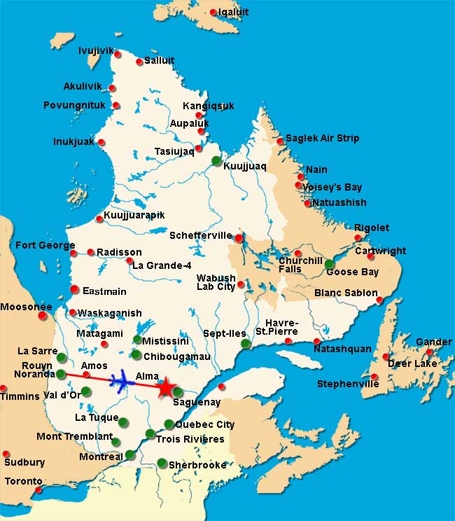 Rouyn Noranda Charter Flights